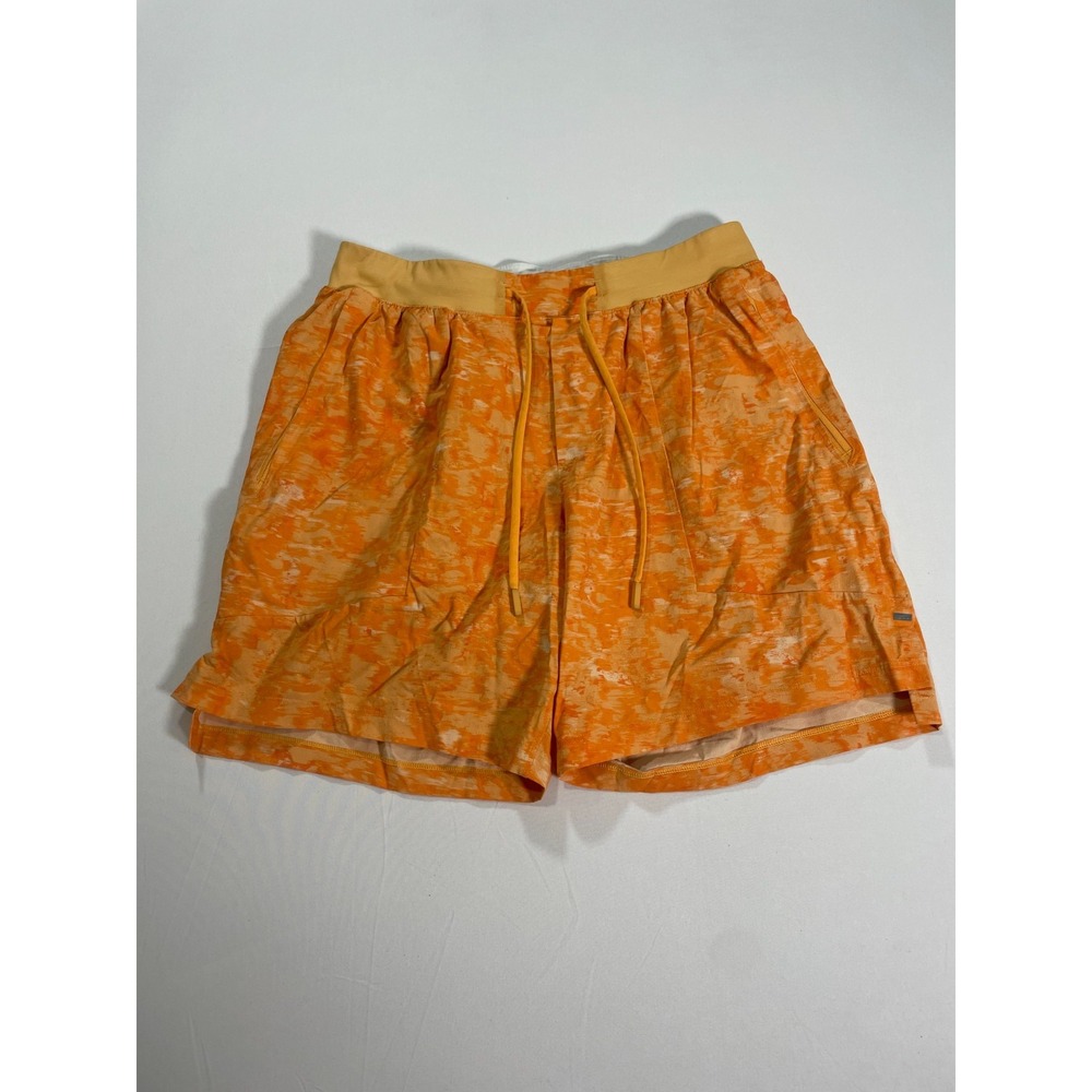 Lululemon License To Train Shorts M‎ Mens 7" Linerless Mango Orange Running